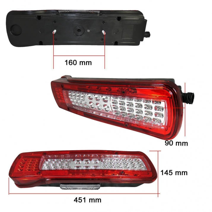 LED Stop Lights with Number Plate Light, Reversing Buzzer, 24V, For Volvo FH4 2013+