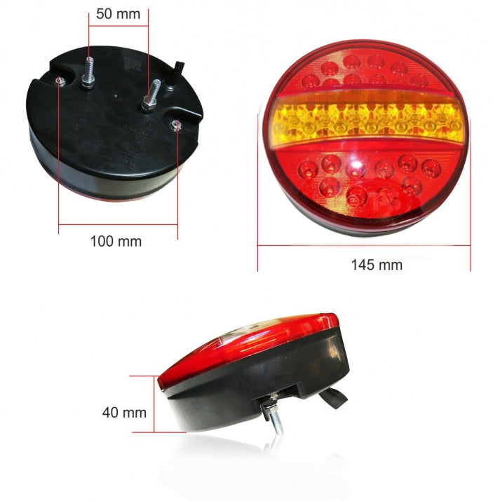 Led Hamburger Type Rear Light For Truck Trailer Bus Caravan Camper etc. 24V