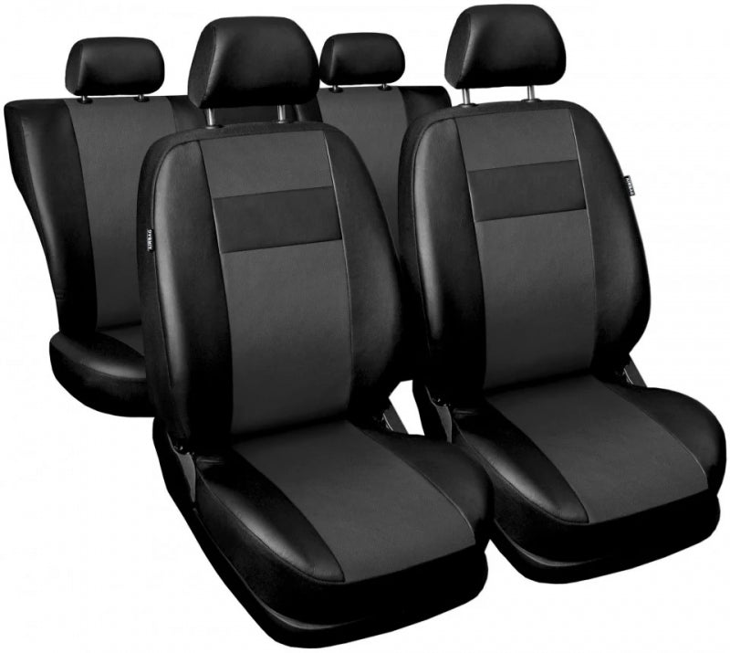 Leather covers for car front and rear seats upholstery car full set ofleather in black and beige,blue,black,red