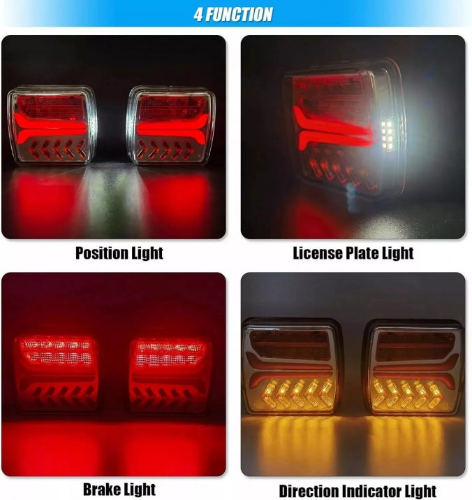 Wireless Led LED brake light stop light with magnet 12V - 24V for trailer caravan camper wheeler