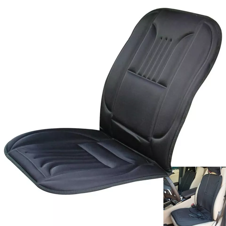 Universal Car Heated Seat Cover Cushion 12V Heater Warmer Winter Pad Black