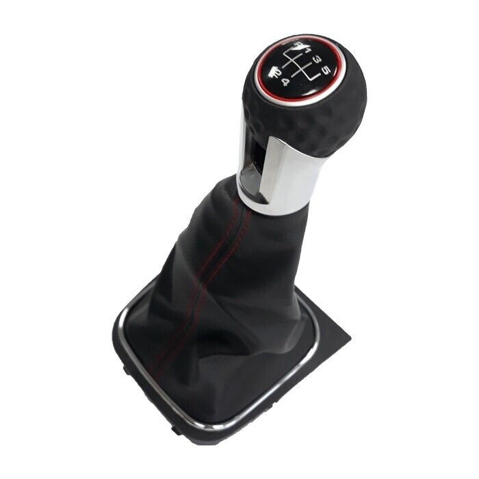 5 Speed Gear Shift Knob Gaitor Black Boot Fit For VW Golf MK5 MK6 GTI Jetta