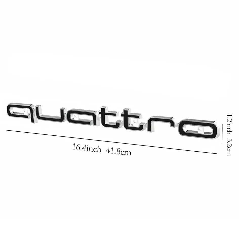 QUATTRO Grill Badge Logo Emblem For Audi RS6 RS3 RS4 A3 A4 A5 A6 S3 S4 S5 Q5 TT