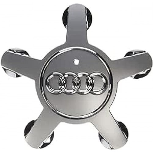 4PCS 135MM AUDI GRAY WHEEL CENTER CAPS HUBCAPS RIM CAPS EMBLEMS BADGE