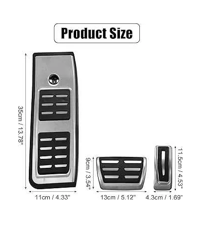 Metal Pedal Covers for Audi A4 B9 & A5 - Automatic