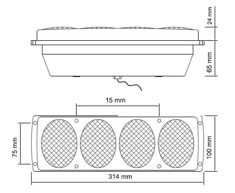 Universal Truck and Trailer Tail Lights – Set of 2 (Left and Right)