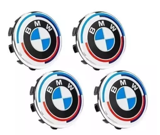 4X 50th Anniversary 56mm Fit for BMW Wheel Rim Cover Hubcaps Emblem Badge