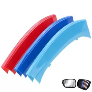 3x BMW M Sport Colour Stripe Kidney Grill Decal Stickers - Vinyl Badge Stripes