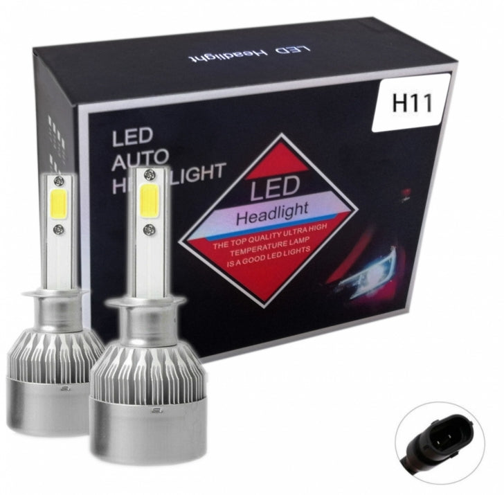 Set of 2 LED Bulbs for Headlights H1, H7, H11, H4 – 36W 7600LM 12/24V