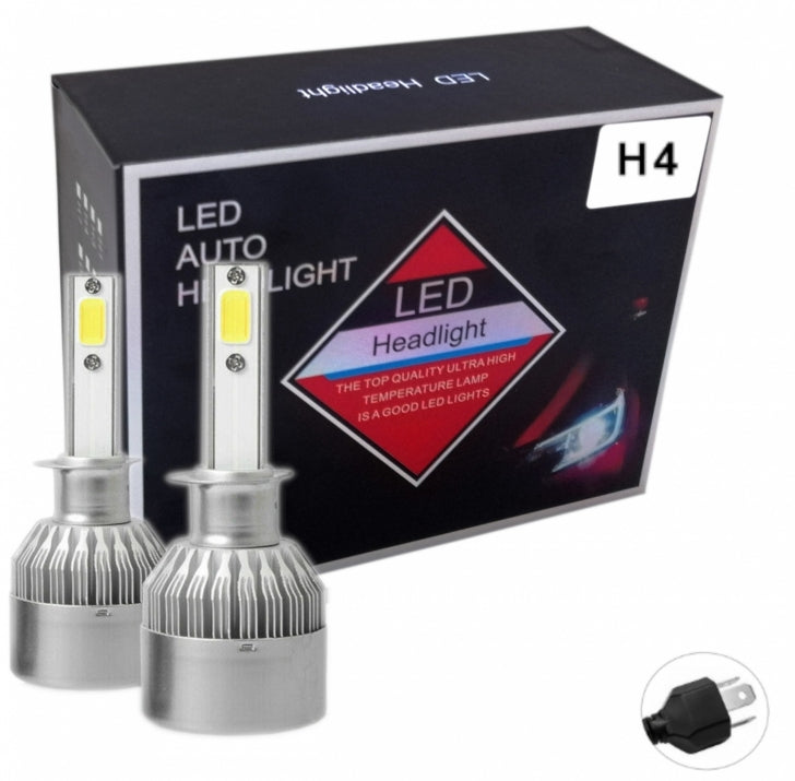 Set of 2 LED Bulbs for Headlights H1, H7, H11, H4 – 36W 7600LM 12/24V