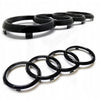 Audi Front Grille Rings Emblem 285mm Glossy Black – A6 C7 / A7 / A8 / Q3 / Q5 / Q7 OEM Replacement Badge