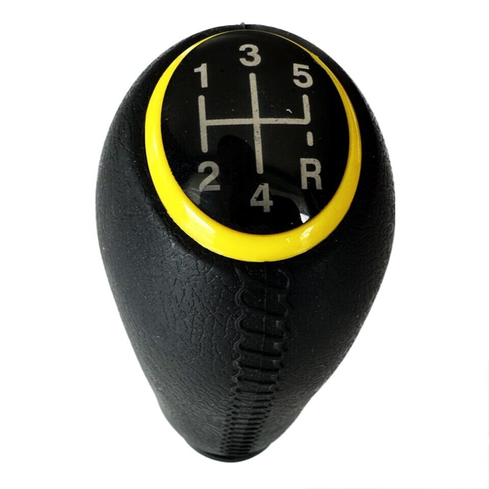 Gear Shift Knob Black for Dacia Logan Sandero Duster Lodgy Dokker Renault Yellow Ring