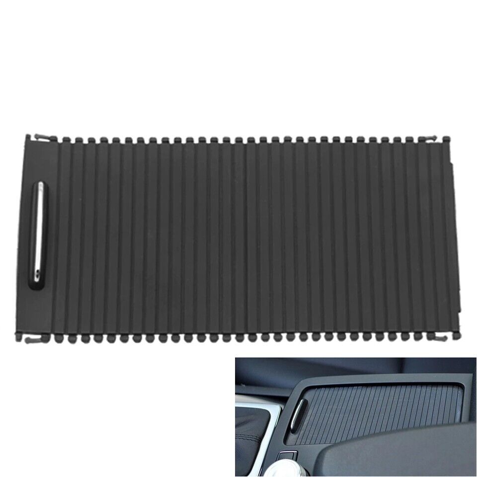 Mercedes C-Class W204 E-Class W212 Center Console Roller Blind Cover Black