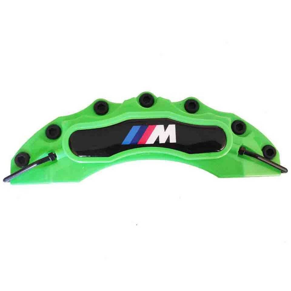 Green BMW M Brake Caliper Covers M Emblem Rim Wheel Set 1 3 5 7 X1 X3 X5 X6