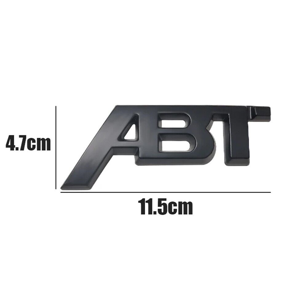 11,5 cm ABT Black Logo Rear Trunk Boot Badge Emblem Sticker RS3 RS4 RS5 RS6 RS7