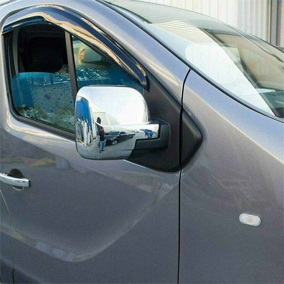 For Opel Vivaro B VAN 2014-2019 Renault Trafic Chrome Side Mirror Cover Caps