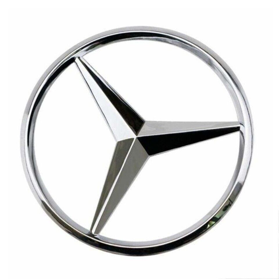 Mercedes Benz Chrome Gloss Badge Emblem Rear Logo Rear Boot C Class 80mm