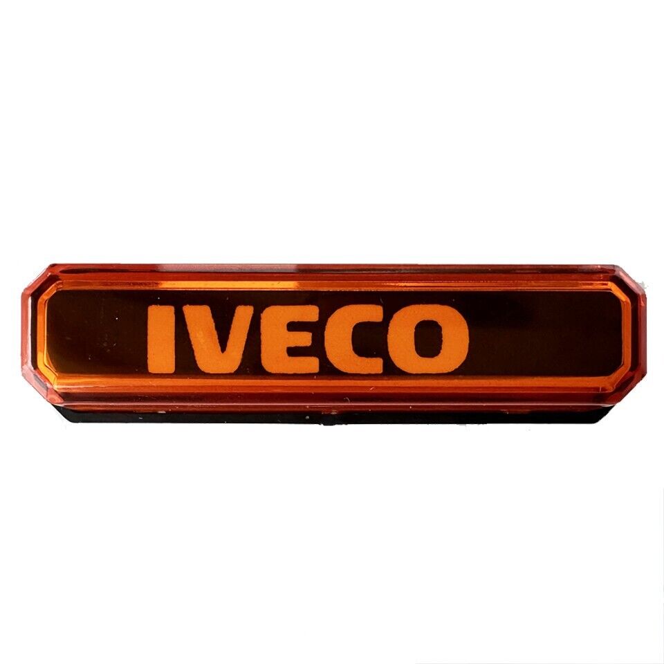 Pair LED frontier lights light Iveco logo orange truck 12/24v side marker