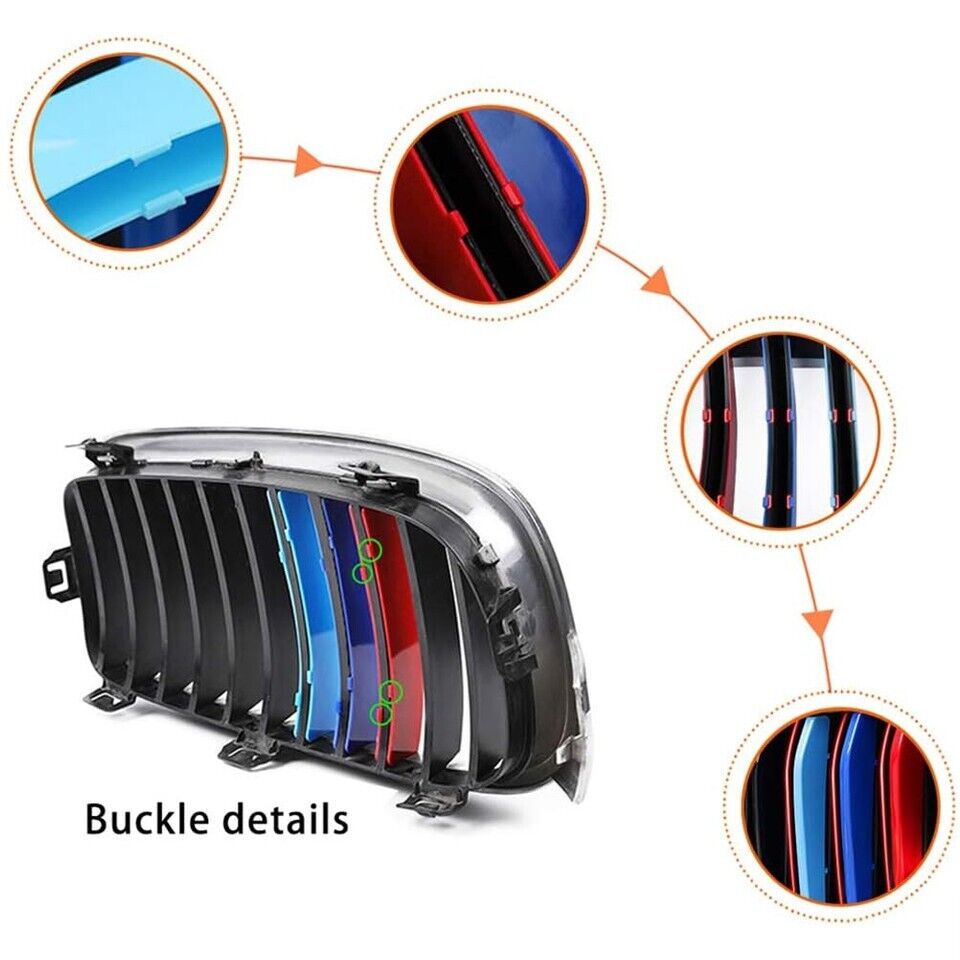 BMW G30 G31 5 Series 2018+ Grill M Sport Tech 3 Color Stripes Badge Decal