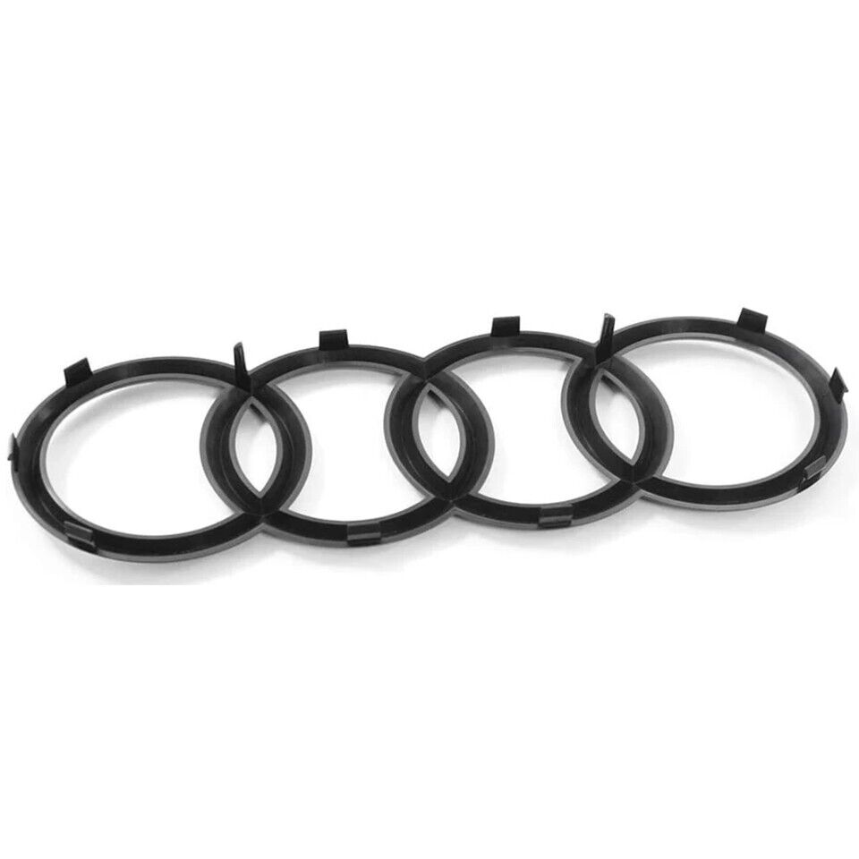 Audi Front Rings 285mm Grille Hood Emblem Gloss Black Badge Q3 Q5 Q7 A6 C7 A7