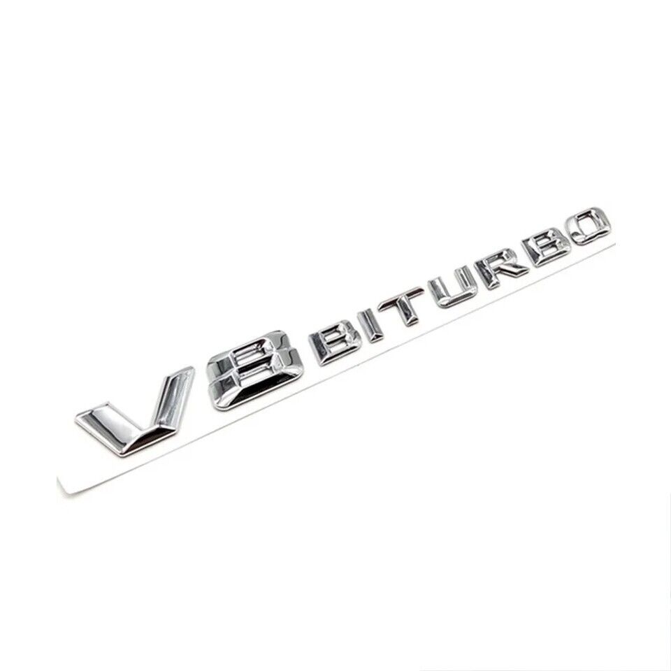 Mercedes  V8 biturbo chrome lettering logo sticker Badge E63 CL63 CLS63 G63 ML63