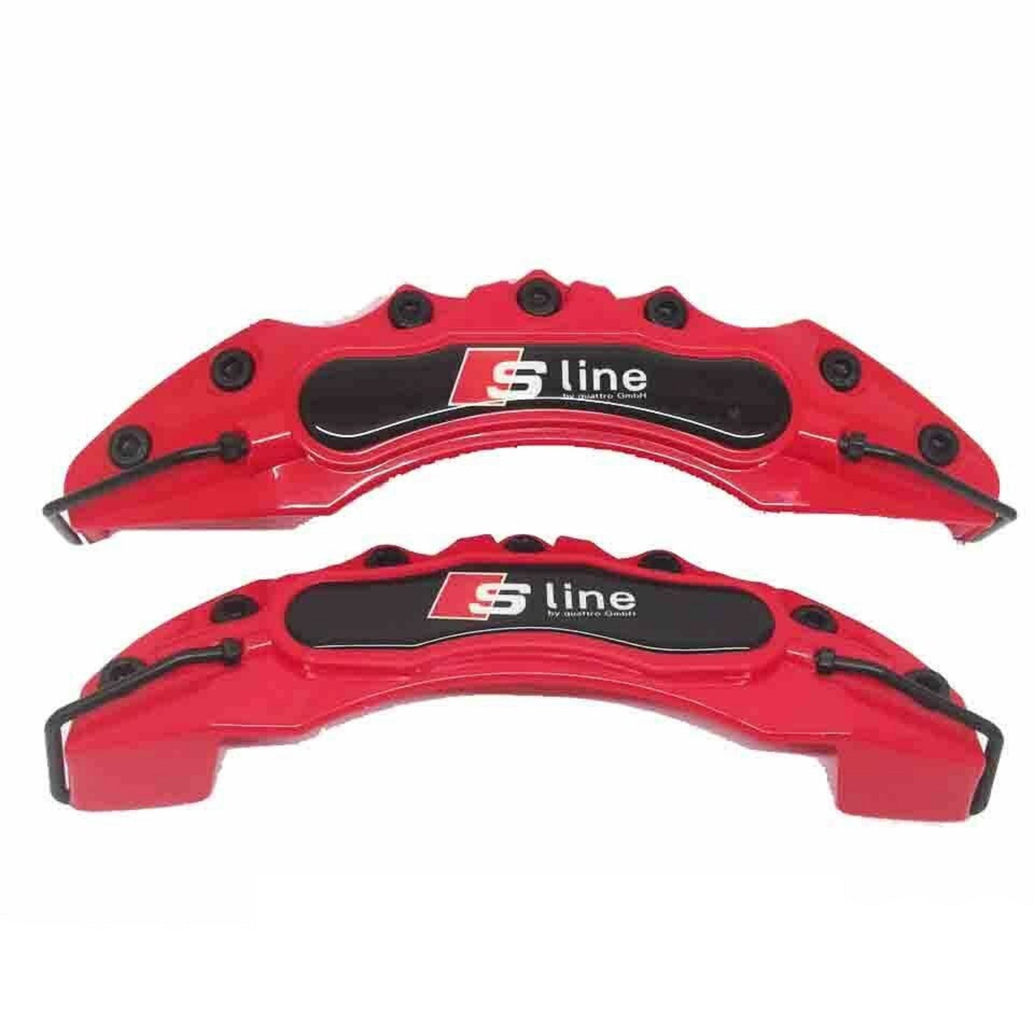 4x Sline Audi Caliper Cover Front Rear Power ABS Emblem Rim Wheel Set Car