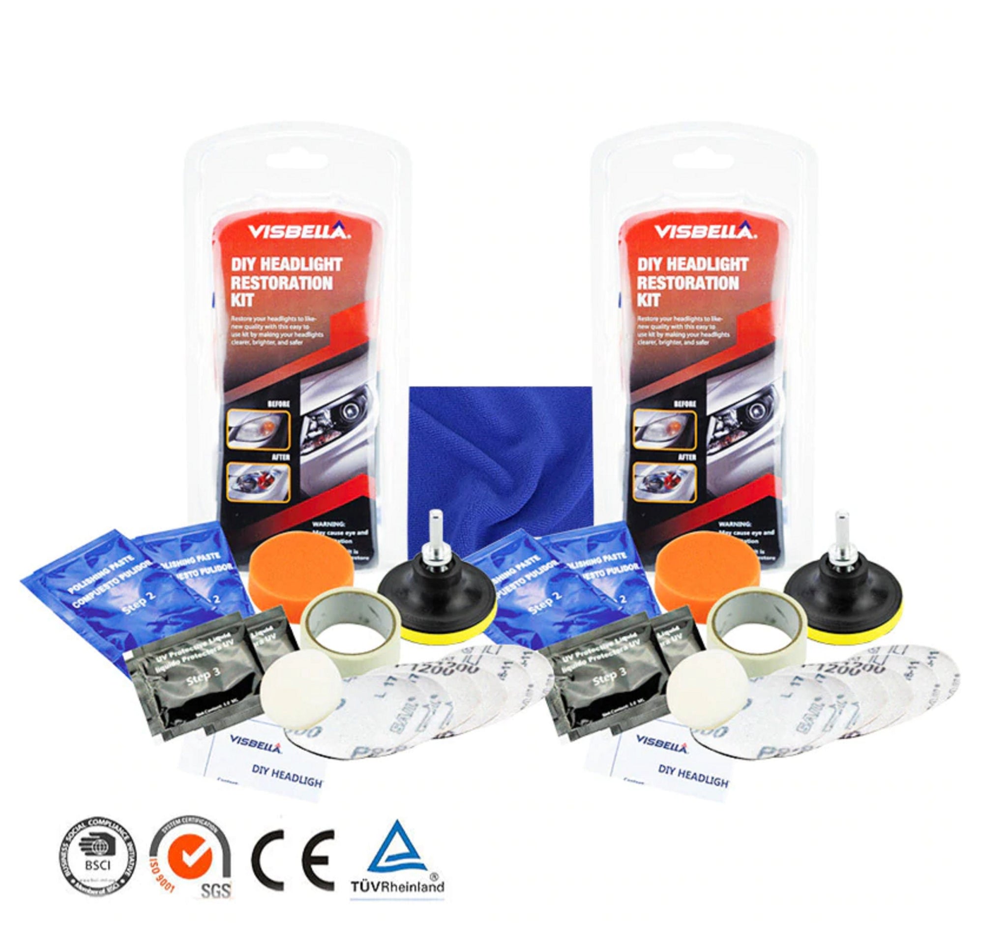 Headlight Restoration Kit Polish Headlamp Brightener for Car Head Lamp Lenses Deep Clean Head Light Paste Best One