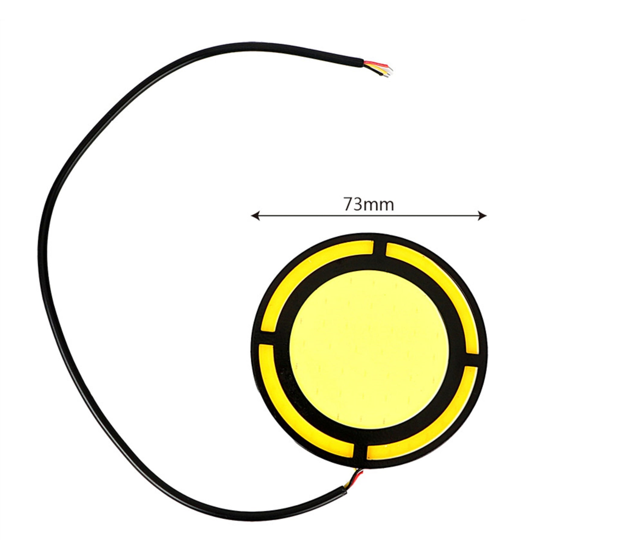 led drl cob drl round 30w diameter 7cm car light daytime running light white drl yellow turn signal