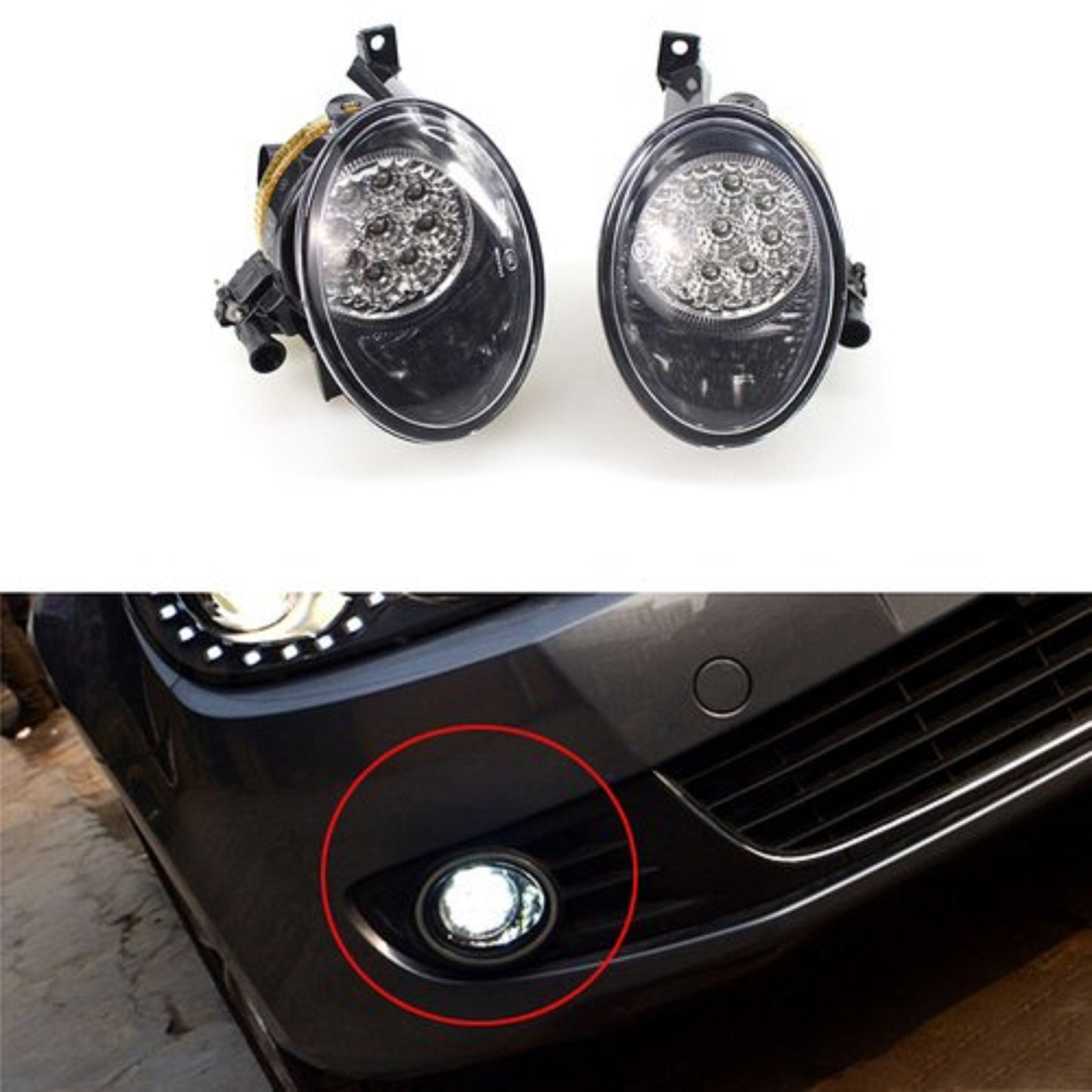 Front Fog Lights Left + Right for VW Jetta Golf Mk6 Golf plus Eos Caddy Touran Tiguan Beetle SEAT Alhambra