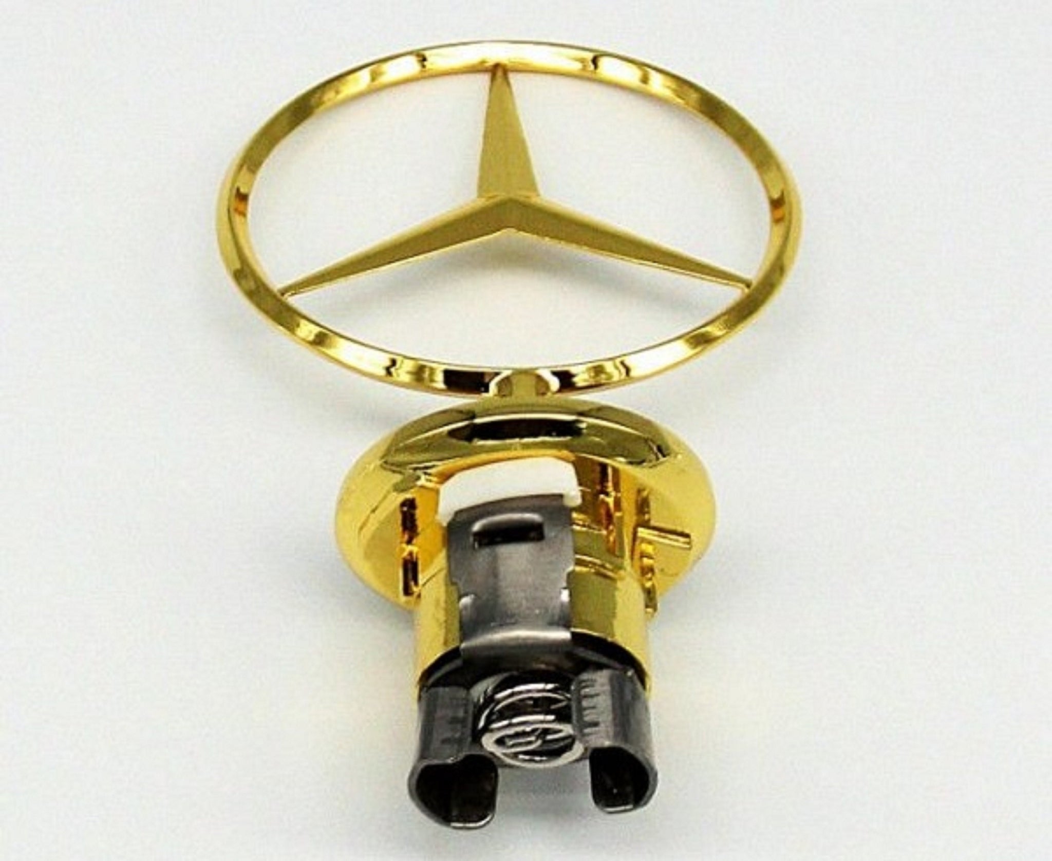 Gold Mercedes-Benz Front Hood  Mounted Star Logo Badge Emblem C E S Class GOLD