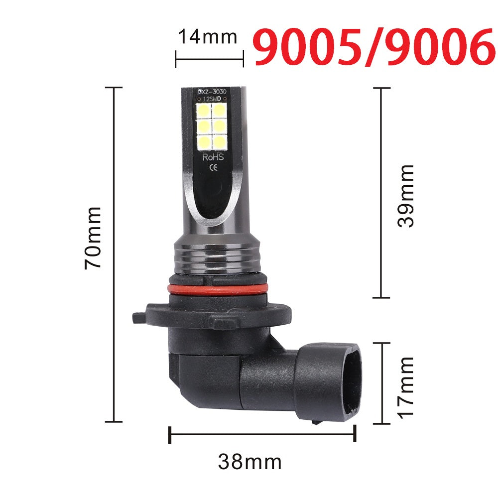 LED H4 H7 H11 H8 H9 H16JP H1 H3 Car Fog Light Bulbs 9005 9006 Auto Driving Headlamp Lamps 6500K 12V 24V LED Car Headlights