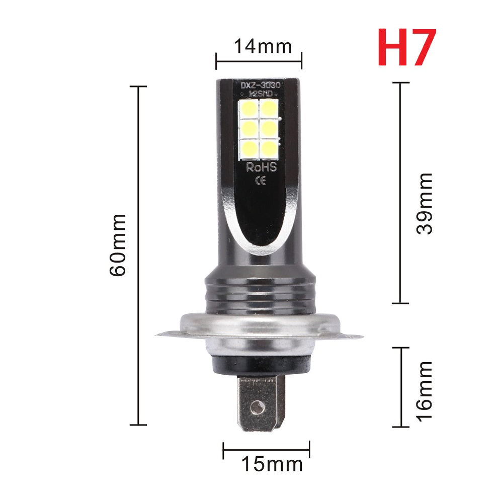 LED H4 H7 H11 H8 H9 H16JP H1 H3 Car Fog Light Bulbs 9005 9006 Auto Driving Headlamp Lamps 6500K 12V 24V LED Car Headlights