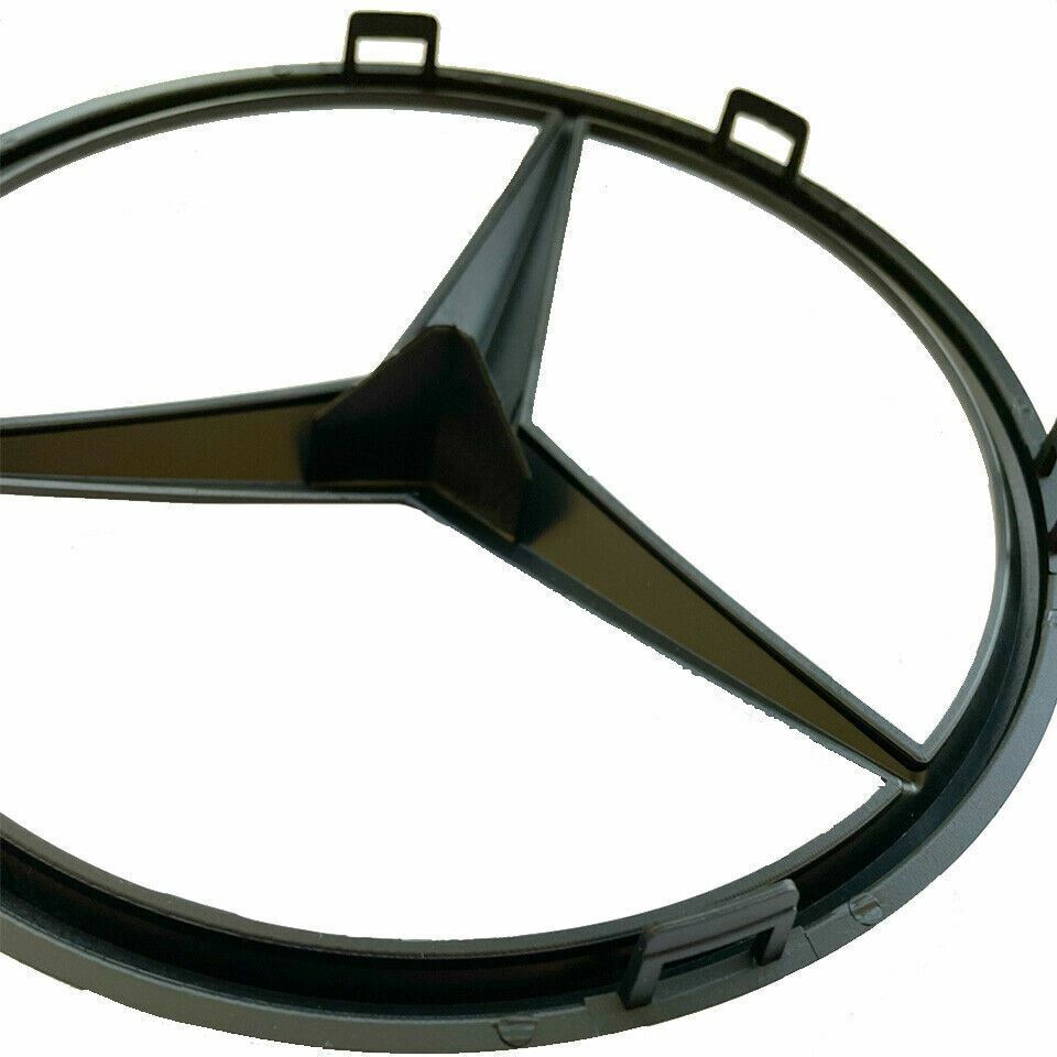 Radiator Grill Emblem Star Badge Black Matt Fits Mercedes SL R ML GL CL Class