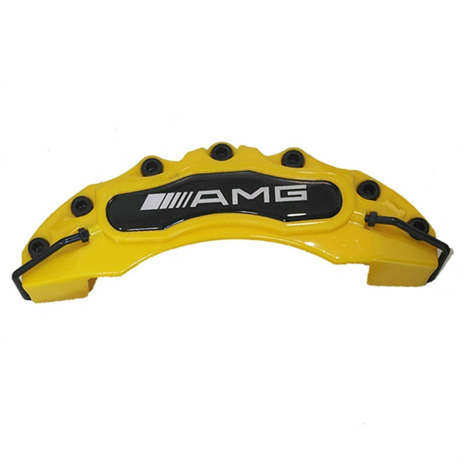 4x Yellow Mercedes AMG Brake Caliper Covers AMG Emblem Rim Wheel Set