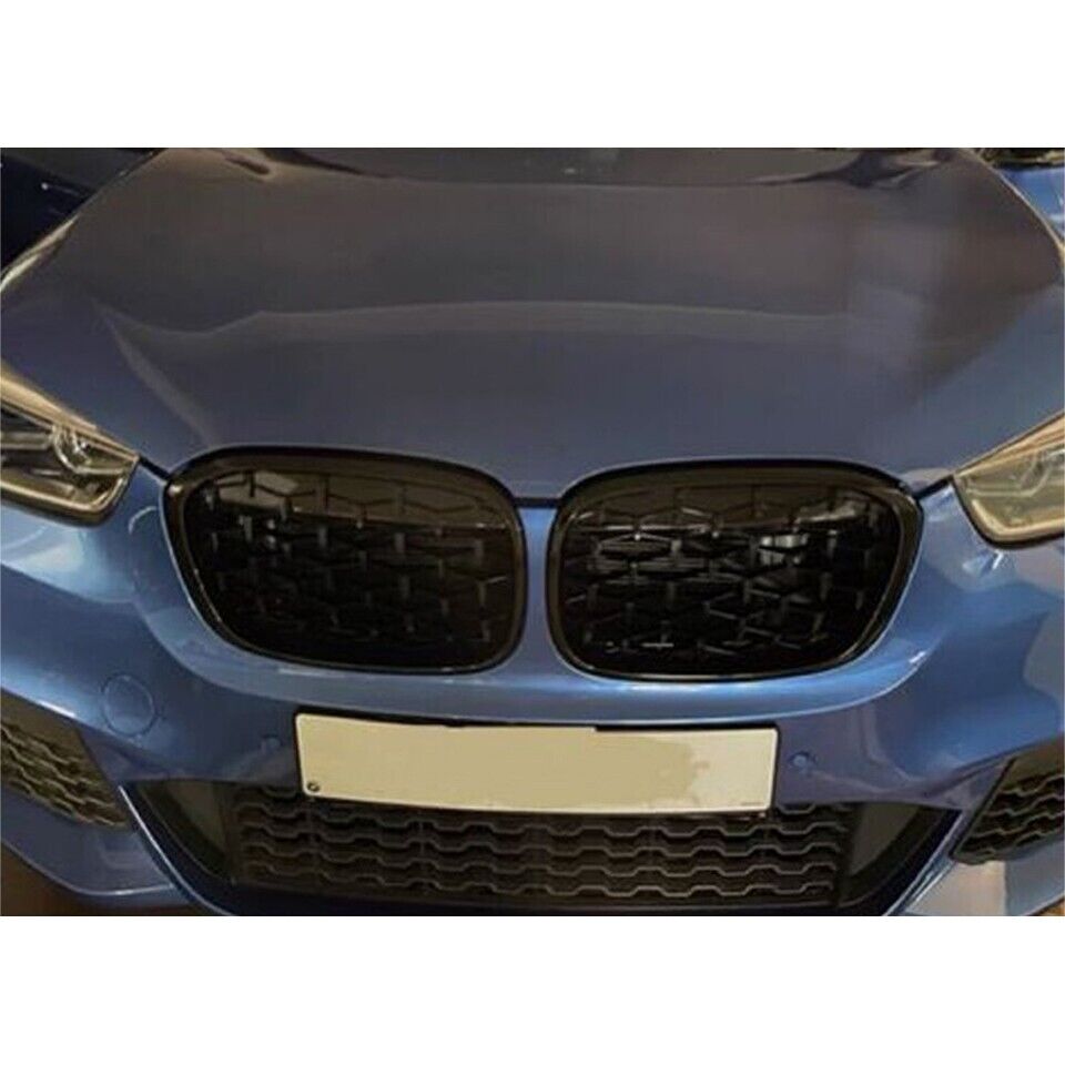 Kidney GRILL GLOSS BLACK RADIATOR GRILL FOR BMW X1 F48 manufacturing year from 2014