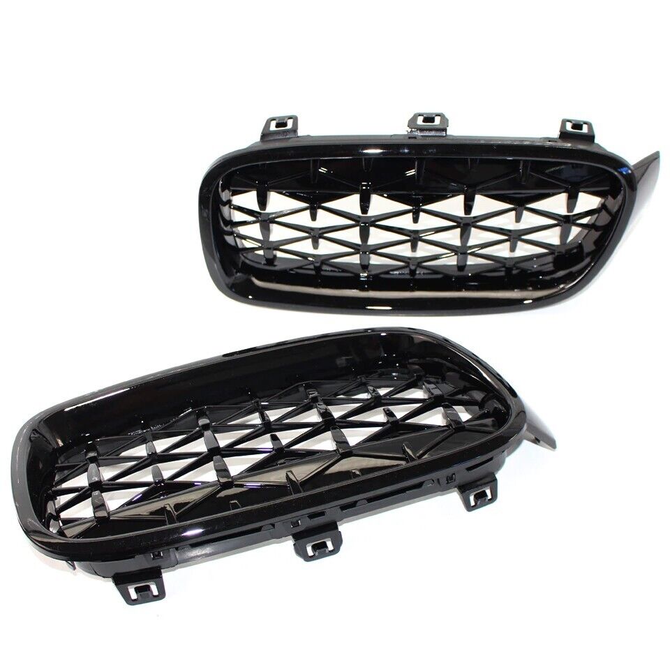 Radiator grille DIAMOND-LOOK KNEE GRILL FITS BMW 3 series F30 F31 GLOSS BLACK