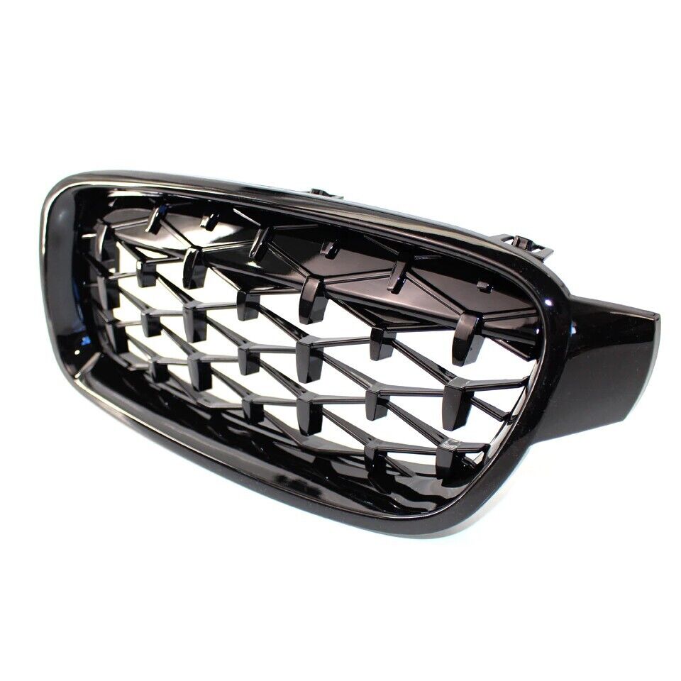 Radiator grille DIAMOND-LOOK KNEE GRILL FITS BMW 3 series F30 F31 GLOSS BLACK