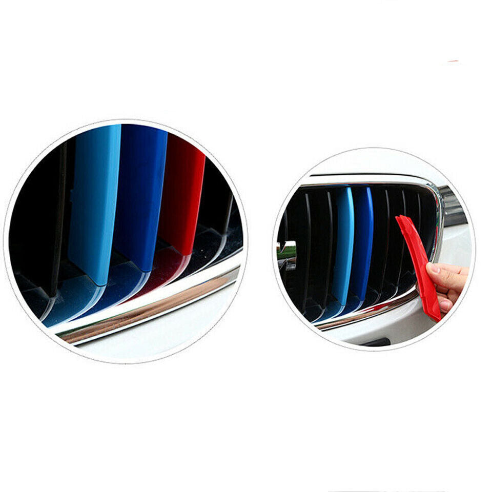 Front Grille Cover Strips Clip Trim For BMW 5 series F10 2011-2013 Decoration