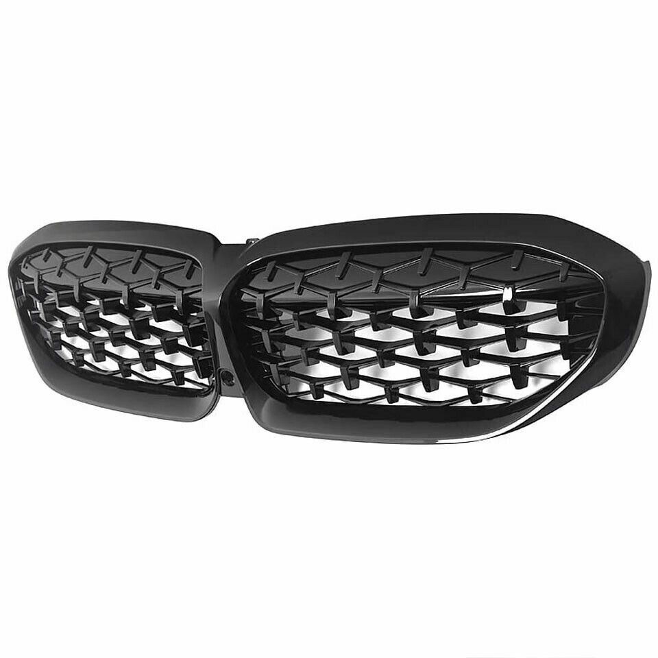 Diamond and Black Radiator Grille for BMW 3 Series G20 G21 G28 From 2019+ Front