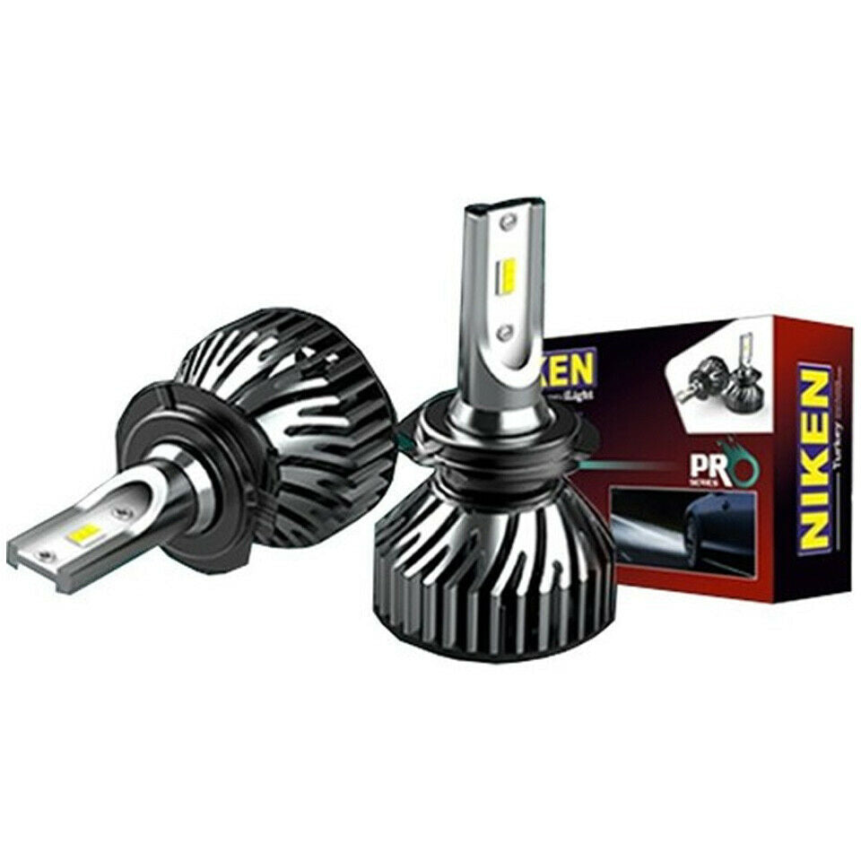 2x NIKEN Super Bright COB H7 C6 8000LM 64W LED Car Headlight Fog Light Lamp Bulb