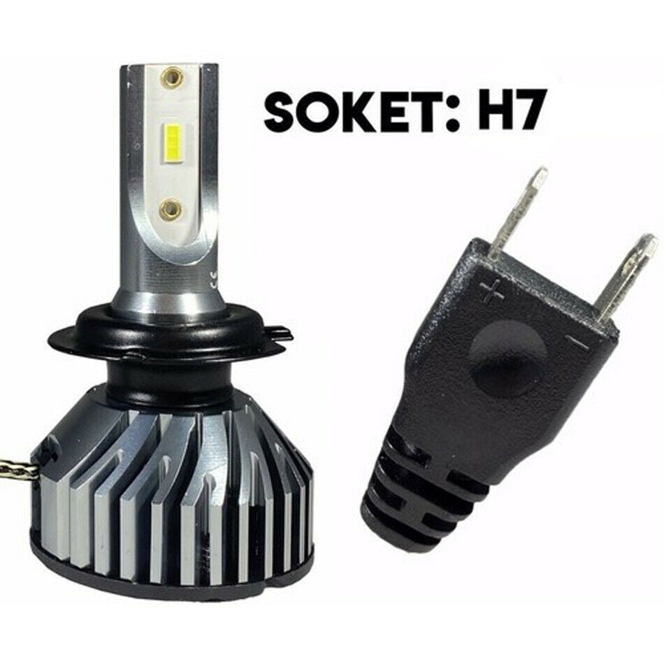 2x NIKEN Super Bright COB H7 C6 8000LM 64W LED Car Headlight Fog Light Lamp Bulb