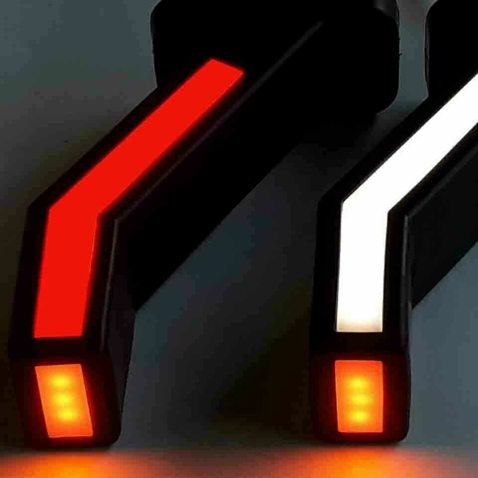 LED Side Running Lights Marker Stalk Neon X2 For Volvo Daf Scania Truck Trailer