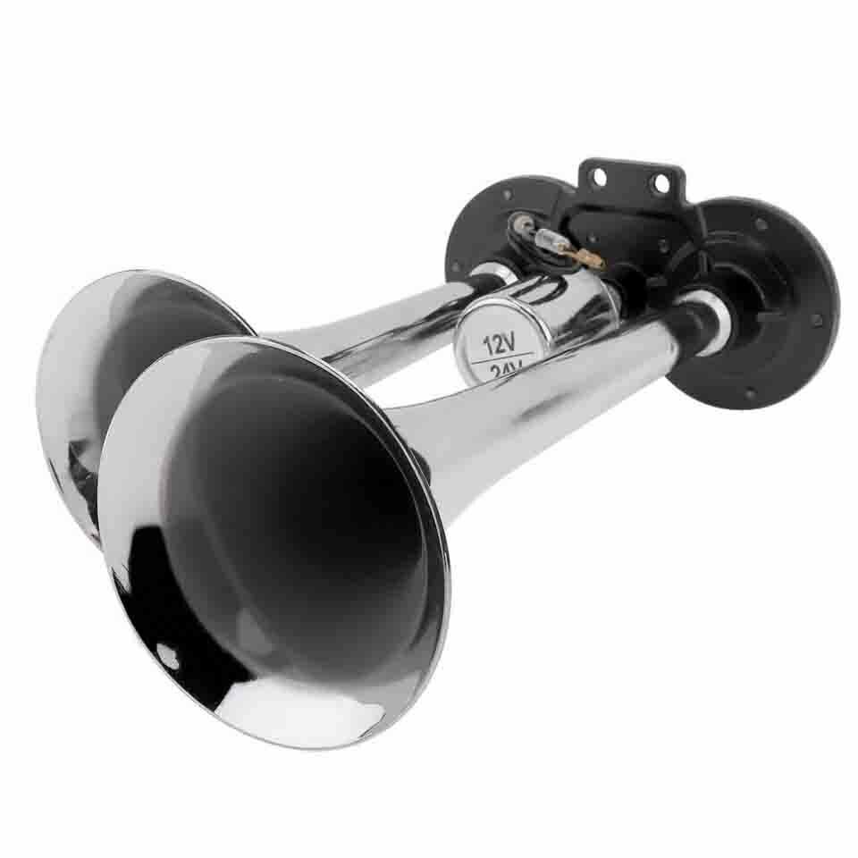 Universal Super Loud 135DB Car Truck Train Boat Dual Trumpet Air Horn 12V/24V