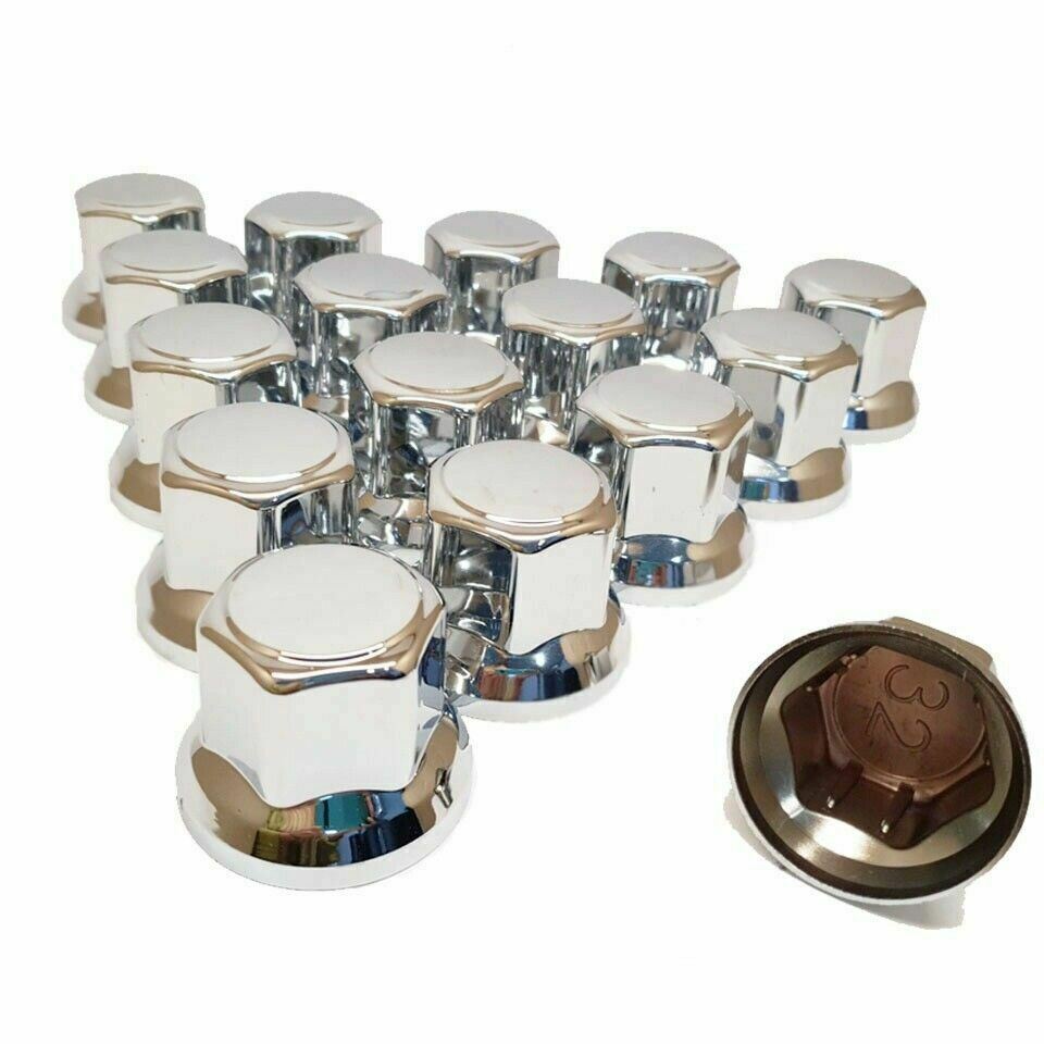 40x 32 mm Wheel Nut Cover Chrome Caps for Mercedes Man Daf Scania Volvo Iveco