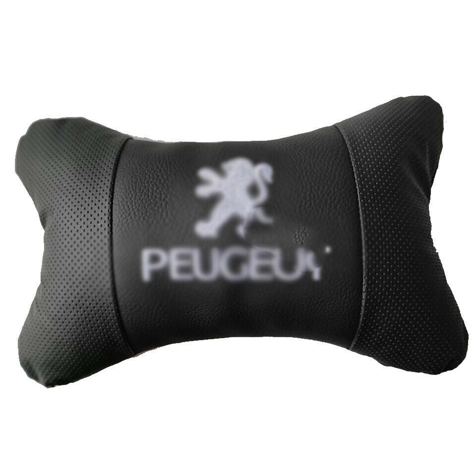 Black Car Rest Pillow Rest Cushion Seat Headrest For Peugeot Universal