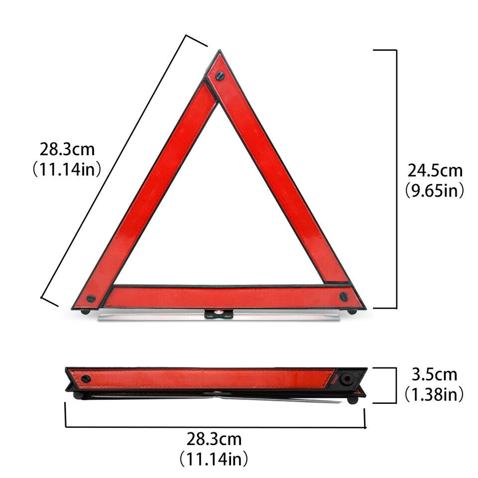 RED REFLECTIVE WARNING SIGN FOLD UP TRIANGLE CAR BREAKDOWN EU EMERGENCY