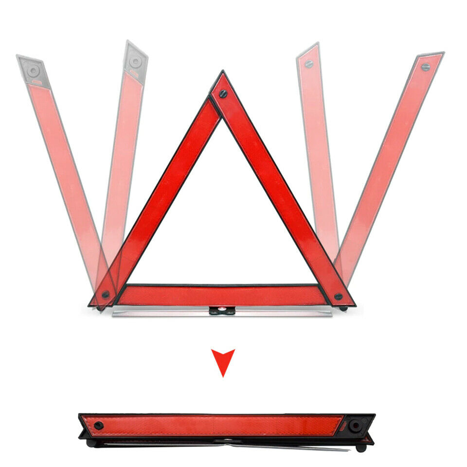 RED REFLECTIVE WARNING SIGN FOLD UP TRIANGLE CAR BREAKDOWN EU EMERGENCY