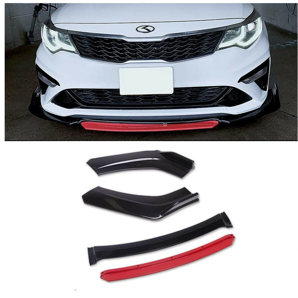 Front Bumper Lip Spoiler Protector Guard Body Splitter Kit For Car