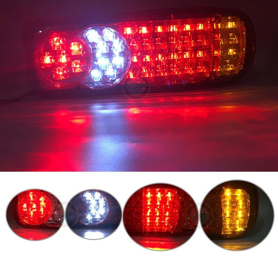 12V 2PCS 46 Led Rear Tail Truck Lights Lorry VAN For Scania Volvo Daf Man Iveco